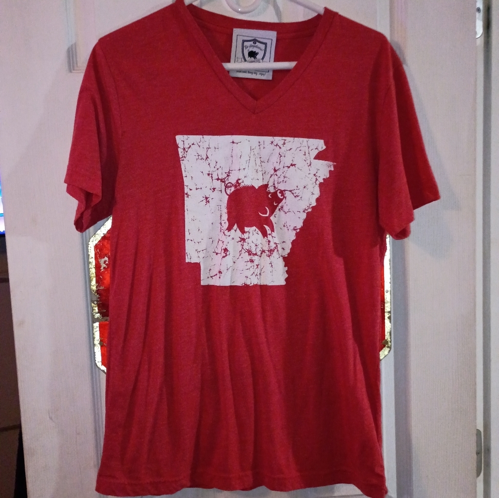 Red Arkansas Graphic T-Shirt